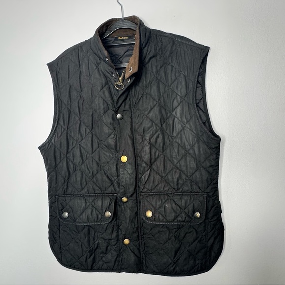 Barbour black quilted jacket size large - Picture 1 of 7